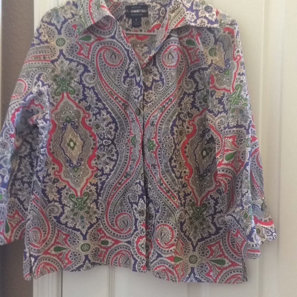 FINAL MARKDOWN Ladies westbound paisley blouse 14